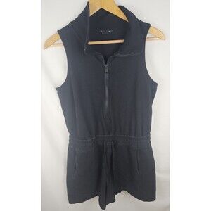 Athleta Retroterry Romper Womens Size Medium Black Sleeveless Workout #891762